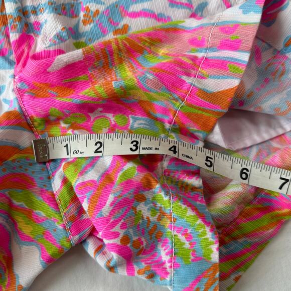 Lilly Pulitzer Shorts Womens 2 Pink White Callahan Scuba to Cuba Resort Preppy - Picture 10 of 11